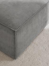 Sofa-Hocker Lennon in Grau aus Cord, Bezug: Cord (92% Polyester, 8% P, Gestell: Massives Kiefernholz, FSC, Füße: Kunststoff Die Füße befin, Cord Grau, B 88 x H 43 cm