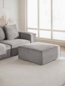 Sofa-Hocker Lennon aus Cord, Bezug: Cord (92% Polyester, 8% P, Gestell: Massives Kiefernholz, FSC, Füße: Kunststoff Die Füße befin, Cord Grau, B 88 x H 43 cm