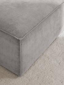 Sofa-Hocker Lennon aus Cord, Bezug: Cord (92% Polyester, 8% P, Gestell: Massives Kiefernholz, FSC, Füße: Kunststoff Die Füße befin, Cord Grau, B 88 x H 43 cm