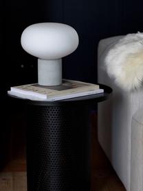 Lampa stołowa z betonową podstawą Alma, Podstawa lampy: szary beton Klosz: biały, Ø 23 x W 24 cm