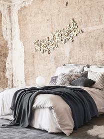 Coperta a maglia Adalyn, 100% cotone organico, certificato GOTS, Grigio scuro, Larg. 150 x Lung. 200 cm