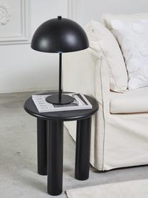 Stolik pomocniczy z drewna dębowego Didi, Lite drewno dębowe, lakierowane, Czarny, Ø 40 x W 45 cm