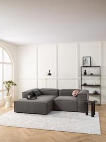 Sofá rinconera modular Lennon, Tapizado: 100% poliéster Alta resis, Estructura: madera de pino maciza, ma, Patas: plástico, Tejido gris antracita, An 238 x F 180 cm, chaise longue derecha