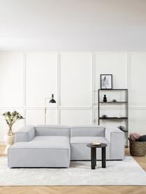Modulo angolare Lennon, Rivestimento: 100% poliestere Con 115.0, Struttura: legno di pino massiccio, , Piedini: plastica, Tessuto grigio chiaro, Larg. 119 x Prof. 180 cm, chaise-longue a sinistra