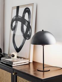 Tafellamp Matilda in zwart, Lampenkap: gepoedercoat metaal, Lampvoet: gepoedercoat metaal, Zwart, Ø 29 x H 45 cm
