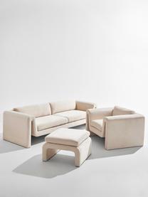 Samt-Sofa Mika (3-Sitzer) in Beige, Bezug: 100 % Polyester, Gestell: Kiefernholz, FSC-zertifiz, Samt Beige, B 240 x T 88 cm
