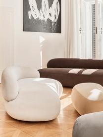 Sofa w kształcie nerki Alba (2-osobowa), Tapicerka: 97% poliester, 3% nylon D, Stelaż: lite drewno świerkowe z c, Nogi: tworzywo sztuczne, Kremowa tkanina, S 185 x G 114 cm, oparcie prawostronne