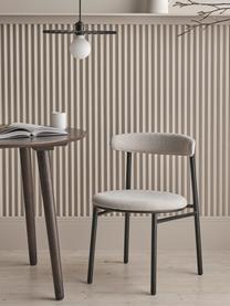 Chaises rembourrées Doggi, 2 pièces, Tissu blanc crème, larg. 47 x prof. 50 cm