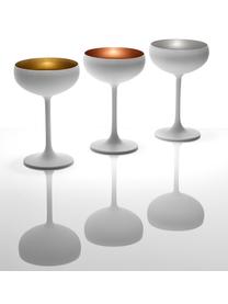 Coupe à champagne cristal mat Elements, 6 pièces, Cristal, enduit, Blanc, couleur bronze, Ø 10 x haut. 15 cm, 230 ml