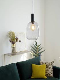 Malé závěsné svítidlo ze skla Alton, Černá, šedá, Ø 23 cm, V 43 cm
