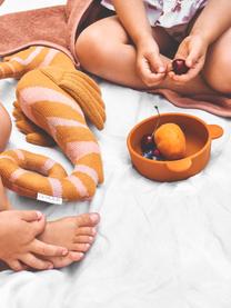 Assiette enfant Eddie, 3 élém., 100 % silicone, Rose, beige, orange, Lot de différentes tailles