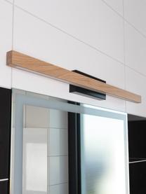 LED-Wandleuchte Aqua Viva aus Eichenholz, Lampenschirm: Eichenholz, geölt, FSC-ze, Schwarz, Helles Holz, B 60 x H 8 cm