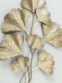 Dekoracja ścienna z metalu Ginkgo, Metal lakierowany, Odcienie złotego, S 61 x W 95 cm