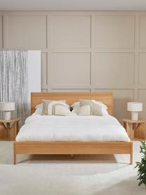 Drevená posteľ s čelom Tammy, Drevo s dubovou dyhou, Dubové drevo, Š 160 x D 200 cm
