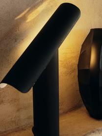 Kleine LED-Tischlampe Rambo in Schwarz, Lampenschirm: Aluminium, beschichtet, Lampenfuß: Aluminium, beschichtet, Schwarz, B 25 x H 30 cm