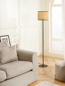 Lampa podłogowa z rattanowym kloszem  Wiley, Jasny brązowy, czarny, Ø 30 x W 154 cm