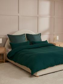 Flanell-Bettdeckenbezug Biba aus Baumwolle in Waldgrün, Webart: Flanell Flanell ist ein k, Waldgrün, B 200 x L 200 cm