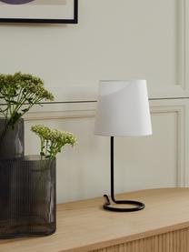Stolní lampa Cade, Bílá, černá, Ø 19 cm x V 42 cm