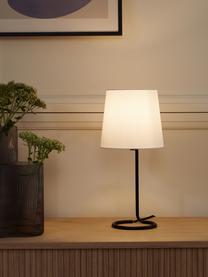 Stolní lampa Cade, Bílá, černá, Ø 19 cm x V 42 cm