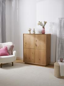 Highboard Noel aus Eschenholzfurnier, Mitteldichteholzfaserplatte (MDF) mit Eschenholzfurnier, Helles Holz, B 100 x H 120 cm