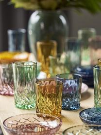 Whiskygläser Sorrento, 4er-Set, Glas, Bernstein, Grün, Blau, Rosa, Ø 8 x H 10 cm, 350 ml