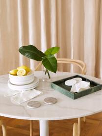 Decoratief marmeren dienblad Venice, Marmer, Groen, gemarmerd, B 30 x D 30 cm