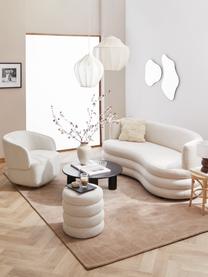 Designer Sofa Solomon (3-Sitzer) in Beige, Bezug: 56% Viskose, 21% Polyeste, Gestell: Massives Fichtenholz, FSC, Webstoff Beige, B 193 x T 92 cm