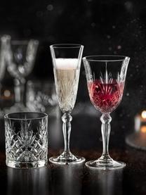 Set 18 bicchieri vino in cristallo con rilievo Fusion (6 persone), Cristallo, Trasparente, Set in varie misure