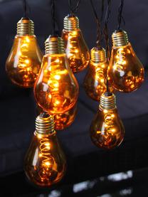 Girlanda świetlna LED Bulb, dł. 360 cm i 10 lampionów, Żarówka: bursztynowy, złoty, Kabel: czarny, D 360 cm
