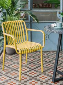 Krzesło ogrodowe z podłokietnikami Isabellini, Tworzywo sztuczne, Żółty, S 54 x G 49 cm