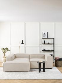 Szezlong modułowy Lennon, Tapicerka: 100% poliester Dzięki tka, Stelaż: lite drewno, sklejka, Nogi: tworzywo sztuczne, Beżowa tkanina, S 119 x G 180 cm, lewostronna