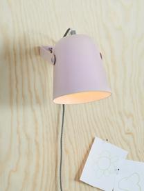 Wandleuchte Iluminar mit Stecker in Rosa, Lampenschirm: Metall, lackiert, Rosa, T 21 x H 18 cm
