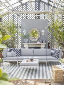 Modulaire outdoor loungebank Acton in lichtgrijs, Bekleding: 100% polyester, Frame: gepoedercoat metaal, Grijs, B 226 x D 148 cm