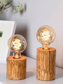 Kleine Tischlampe Trabo aus Kiefernholz, Lampenfuß: Kiefernholz, gebeizt, Kiefernholz, Ø 12 x H 10 cm