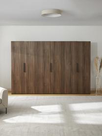 Armadio componibile ad ante girevoli Simone, larg. 300 cm, diverse varianti, Effetto legno di noce, nero, Interno Premium, larg. 300 x alt. 236 cm