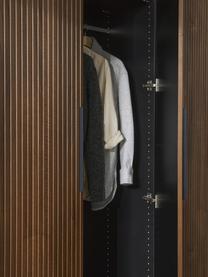 Armadio componibile ad ante girevoli Simone, larg. 300 cm, diverse varianti, Effetto legno di noce, nero, Interno Premium, larg. 300 x alt. 236 cm
