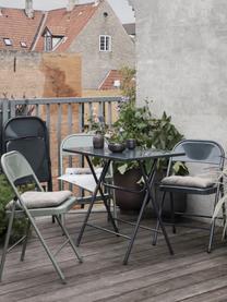 Záhradná skladacia stolička Fold, Potiahnutý hliník, Tóny sivej a zelenej, Š 46 x H 45 cm