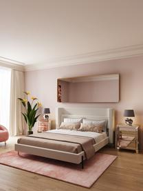 Gestoffeerd bed Tivoli in lichtbeige, Frame: massief eucalyptushout en, Bekleding: 100% polyester, Poten: gepoedercoat staal, Geweven stof lichtbeige, 160 x 200 cm