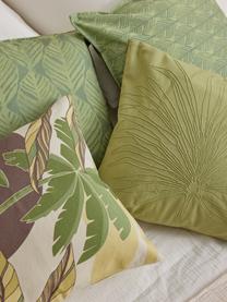 Kissenhüllen Armanda mit grafischem Muster, 2er-Set, 80 % Polyester, 20 % Baumwolle, Grüntöne, B 45 x L 45 cm