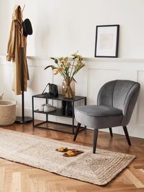 Fauteuil cocktail en velours Lucky, Velours gris foncé, larg. 59 x prof. 68 cm