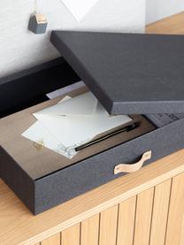 Caja Sverker II, Asa: cuero, Negro, An 44 x Al 9 cm