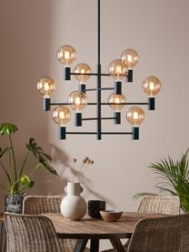 Grand lustre moderne Paris, Noir, transparent, Ø 80 x haut. 49 cm