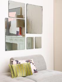 Frameloze wandspiegel Brass met antieke afwerking, Zilverkleurig, B 60 x H 80 cm
