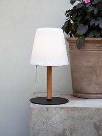 Lámpara de mesa pequeña regulable Northern, Pantalla: plástico, Cable: plástico, Blanco, marrón, negro, Ø 17 x Al 30 cm
