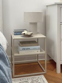 Metall-Beistelltisch Neptun mit Ablage in Beige, Metall, pulverbeschichtet, Beige, B 45 x T 40 cm