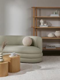 Divano di design 3 posti in bouclé Solomon, Rivestimento: 100% poliestere 35.000 ci, Struttura: legno di abete massiccio , Piedini: plastica, Tessuto bouclé verde matcha, Larg. 193 x Prof. 92 cm
