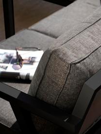 Outdoor loungeset Rana, 2-delig, Frame: gepoedercoat aluminium, Bekleding: textiel, Zwart, Set met verschillende formaten