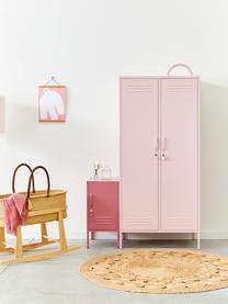 Kleiner Kleiderschrank Twinny, Stahl, pulverbeschichtet, Puderrosa, B 85 x H 183 cm