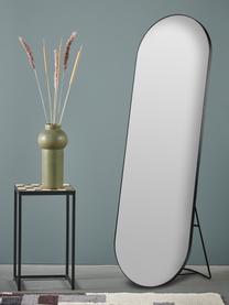 Owalne lustro stojące z metalową ramą Stano, Czarny, S 55 x W 170 cm