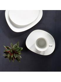 Porzellan-Kaffeetasse Organic in Weiss, Hartporzellan, Weiss, Ø 10 x H 7 cm, 270 ml